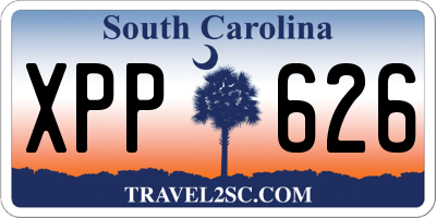 SC license plate XPP626