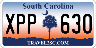 SC license plate XPP630