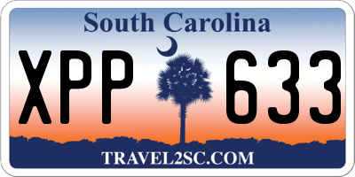 SC license plate XPP633