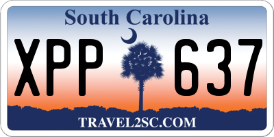 SC license plate XPP637