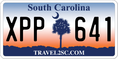 SC license plate XPP641