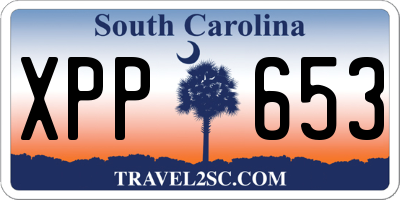 SC license plate XPP653
