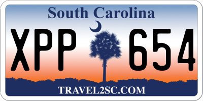 SC license plate XPP654
