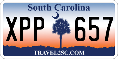 SC license plate XPP657