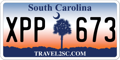 SC license plate XPP673