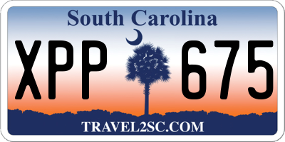 SC license plate XPP675