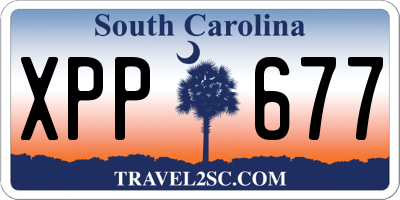 SC license plate XPP677