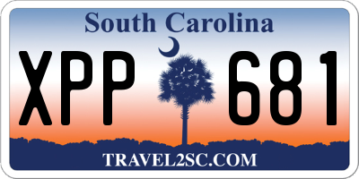 SC license plate XPP681