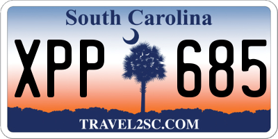 SC license plate XPP685