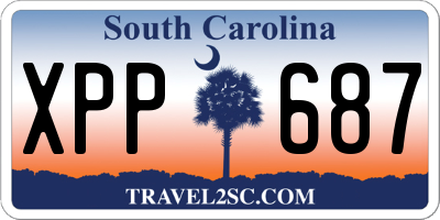 SC license plate XPP687
