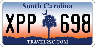 SC license plate XPP698