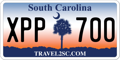 SC license plate XPP700