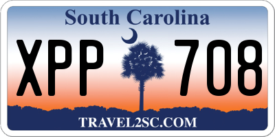 SC license plate XPP708