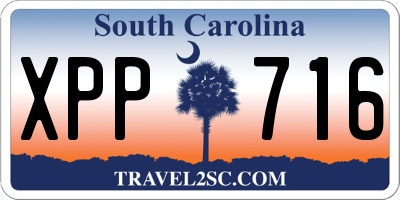 SC license plate XPP716