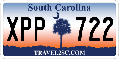 SC license plate XPP722