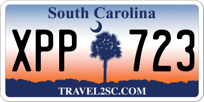 SC license plate XPP723