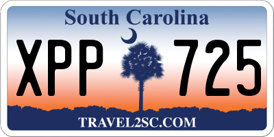 SC license plate XPP725