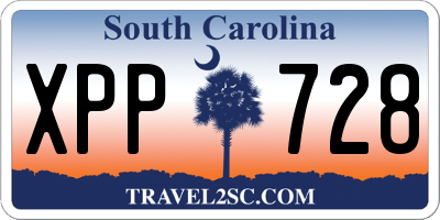 SC license plate XPP728