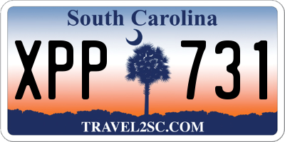 SC license plate XPP731