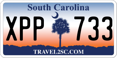 SC license plate XPP733
