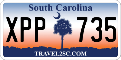 SC license plate XPP735