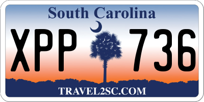 SC license plate XPP736