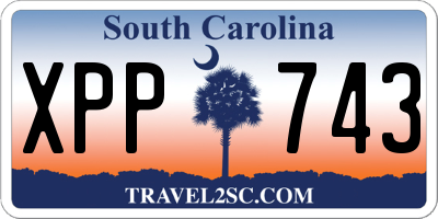 SC license plate XPP743