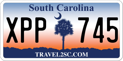 SC license plate XPP745