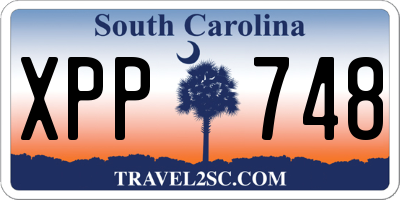 SC license plate XPP748