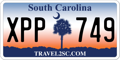 SC license plate XPP749