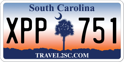 SC license plate XPP751