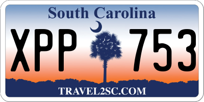 SC license plate XPP753