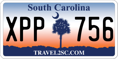 SC license plate XPP756