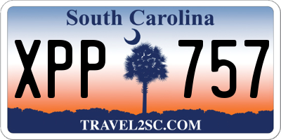 SC license plate XPP757