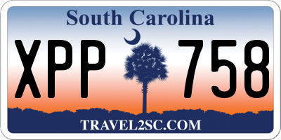 SC license plate XPP758