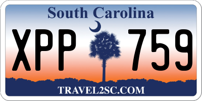 SC license plate XPP759