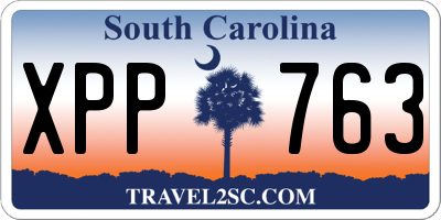 SC license plate XPP763