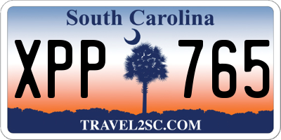 SC license plate XPP765