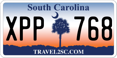 SC license plate XPP768