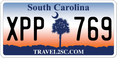 SC license plate XPP769