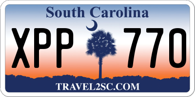 SC license plate XPP770
