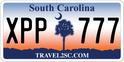 SC license plate XPP777