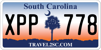 SC license plate XPP778