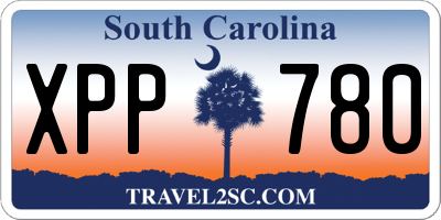 SC license plate XPP780