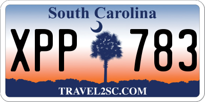 SC license plate XPP783