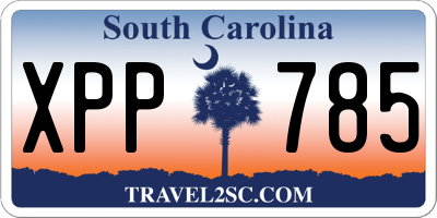 SC license plate XPP785