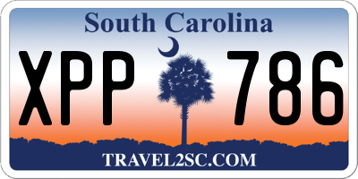 SC license plate XPP786