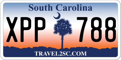SC license plate XPP788