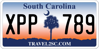 SC license plate XPP789