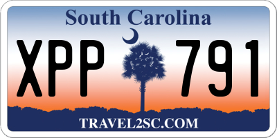SC license plate XPP791